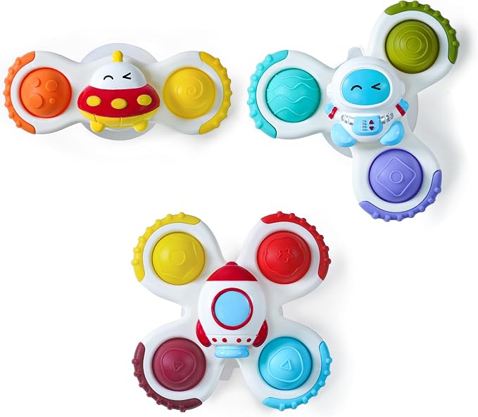 LiKee Strong Suction Cup Fidget Rotating Sensory Bath Toys by LiKee