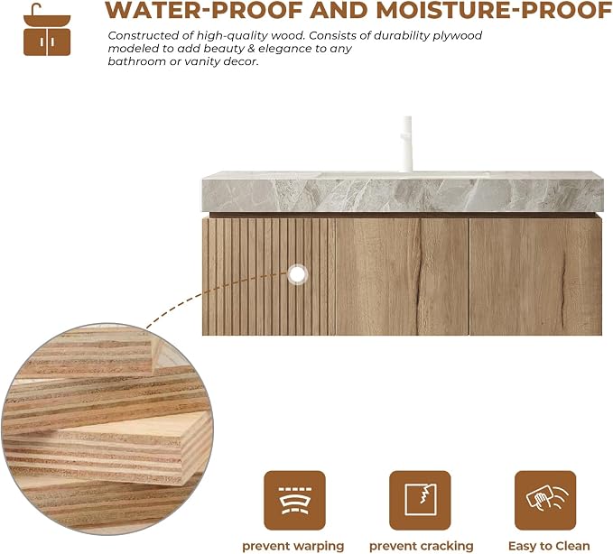 LKTART Floating 48 Inch Bathroom Vanity - Image 8