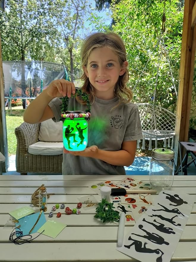 Make Your Own Sports Night Light Lantern Jar Arts & Crafts - Image 2