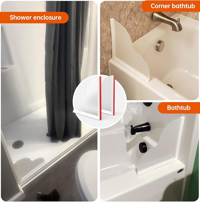 Shower Corner Water Guard, Large Size Tub Shower Water Guard, Shower Splash - Image 9