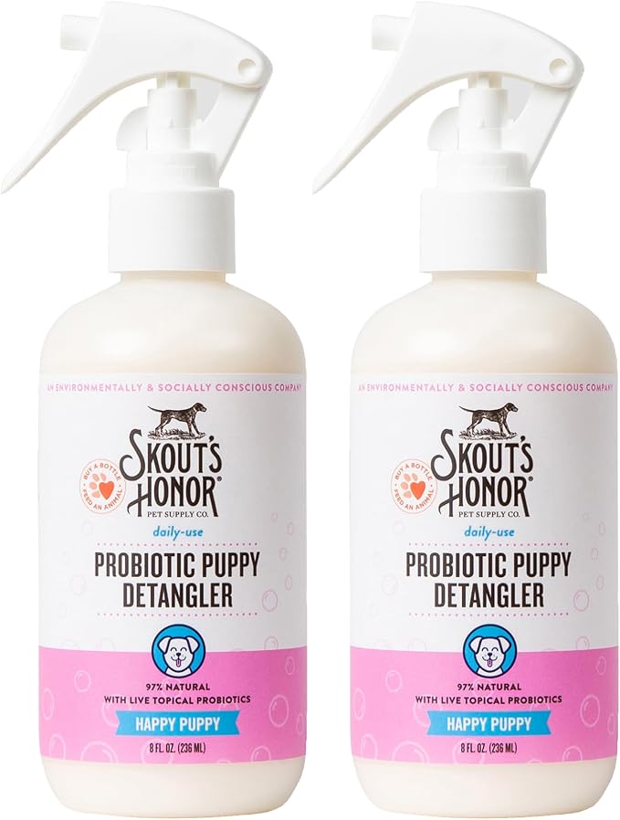 Skout's Honor Probiotic Pet Detangler Spray- Hydrating & Conditioning w/Avocado by SKOUTSHONOR