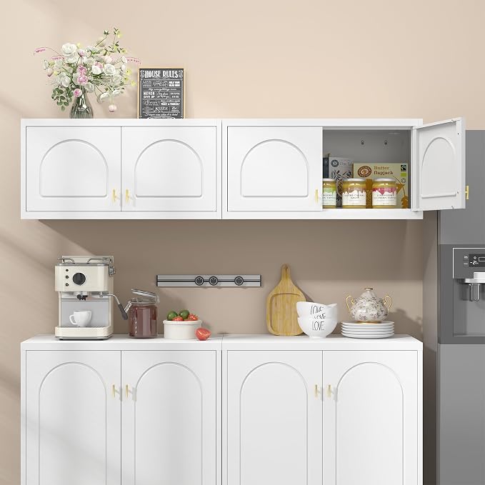 Wall Upper Storage Cabinet, Metal Bathroom Wall Mounted Cabinet, 15 Inch - Image 3