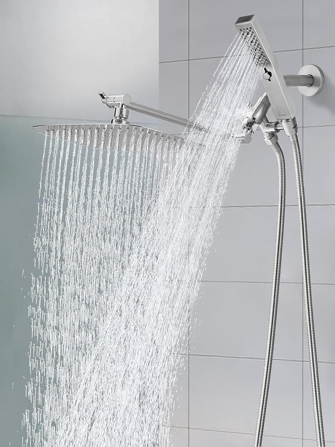 G-Promise All Metal 12 Inch Dual Square Shower Head - Image 7