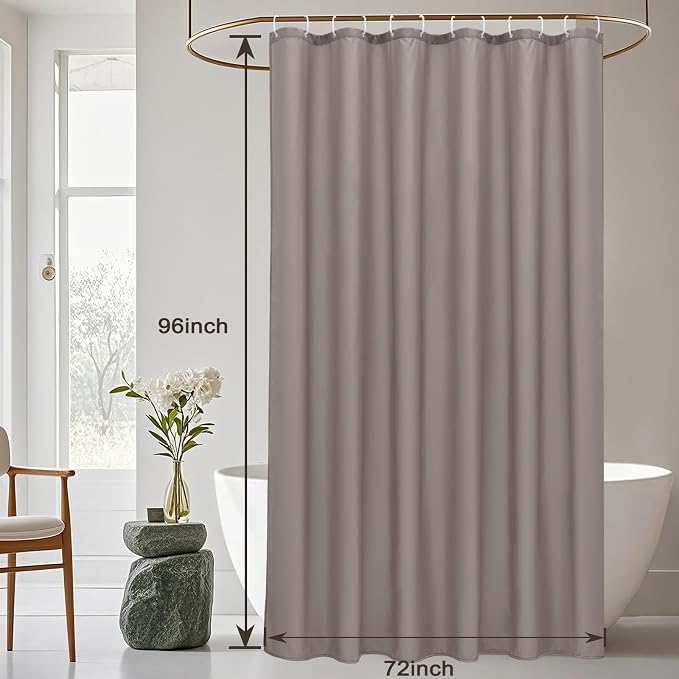 AooHome 72x96 inch Fabric Shower Curtain Liner, Water Repellent Extra Long - Image 8