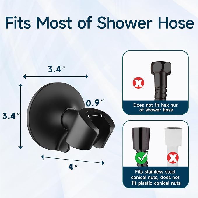 BRIGHT SHOWERS Strong Adhesive Shower Head Holder - Image 4