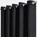 Furlinic No Hooks Needed Black Shower Curtain or Liner, Polyester Fabric by Furlinic