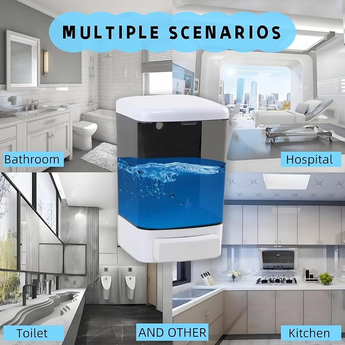 Manual Soap Dispenser Kitchen Bathroom Wall Mounted Hand Dispensers Commercial - Image 3