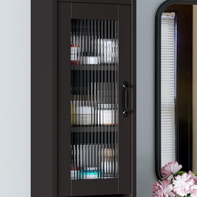 Tall Bathroom Storage Cabinet, Narrow Storage Cabinet - Image 5