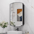 Keonjinn Black Medicine Cabinet 16 x 26 Inch, Surface Mount or Recessed by Keonjinn