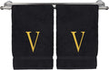 Monogrammed Hand Towel, Personalized Initial Gift, Extra Absorbent 100% Turkish by BareCotton