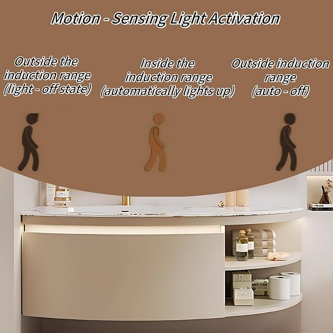 54IN Floating Bathroom Vanity, Wall Mounted Wood Sink Cabinet - Image 7