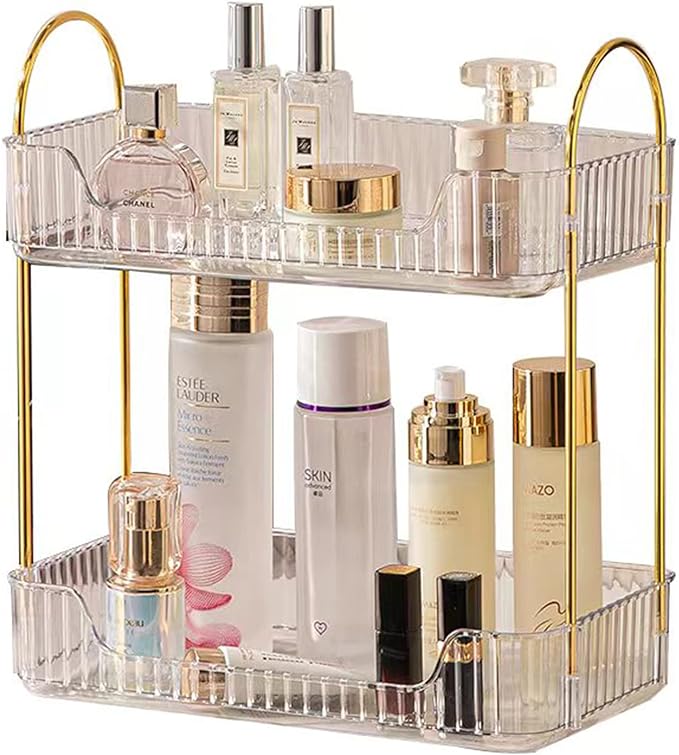 2 Tier Clear Countertop Storage by SHUANGQING