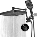 14 Inch Large Shower Head with Handheld Spray Combo and Extention Arm, Rain by JcrobforBetterLife