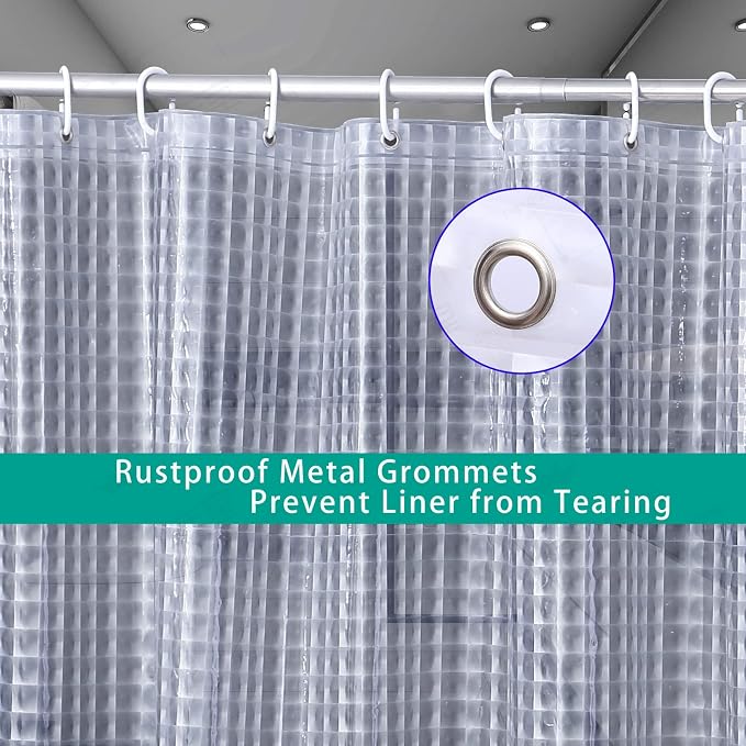 Bostofy Heavyweight 8G Bathroom Shower Stall Curtain Liner, Shower Curtain or - Image 3