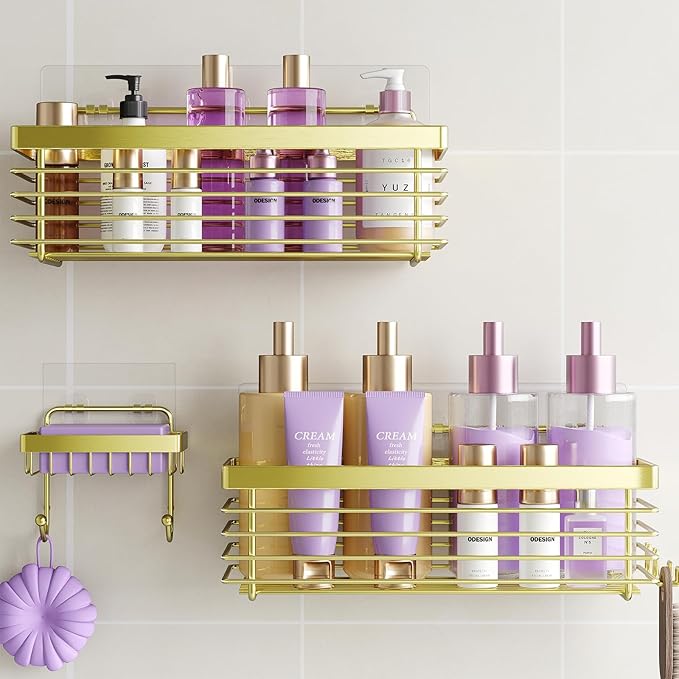 ODesign Shower Caddy 3 Pack SUS304 Stainless Steel-No Drilling-Shower Bathroom by ODesign