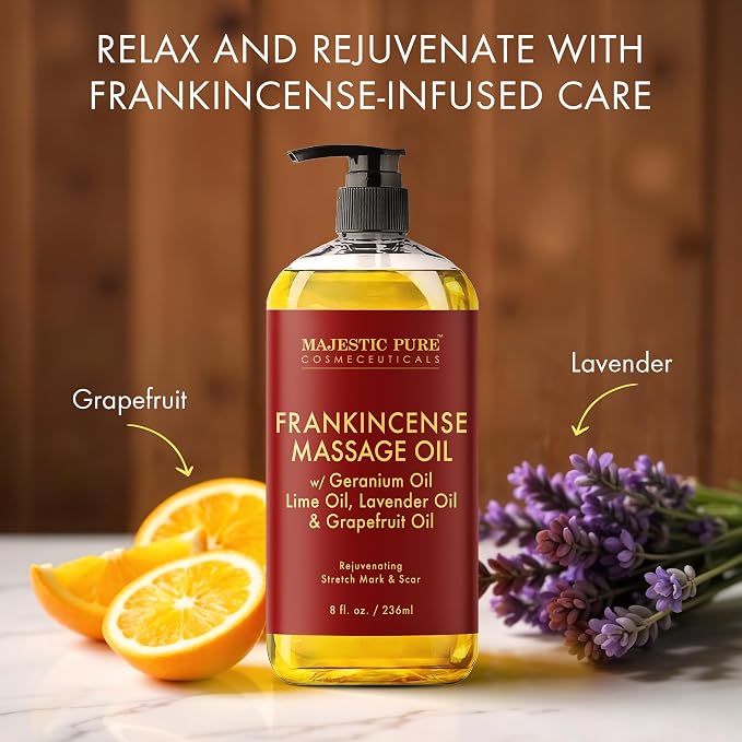 MAJESTIC PURE Frankincense Scar and Stretch Massage Oil - Image 5