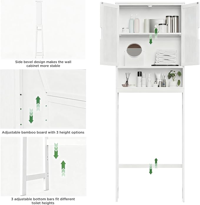BAMBANG Over The Toilet Storage Cabinet, Bamboo Bathroom Over Toilet Storage - Image 5