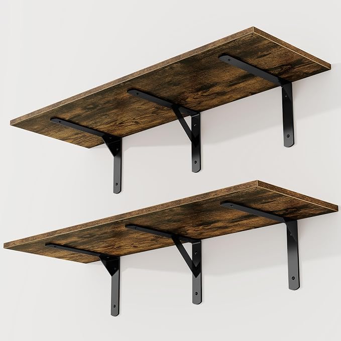 36 Inch Floating Shelves Wall Mounted, 12 Inch Deep Wall Shelves - Image 4