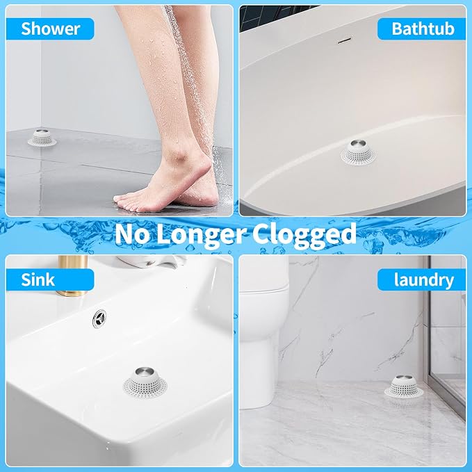 Shower Drain Hair Catcher Bathtub Drain Cover Shower Protector - Image 2