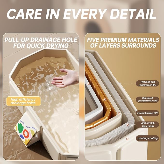 Baby Foldable Kids Bathtub for Infants to Toddler - Image 4