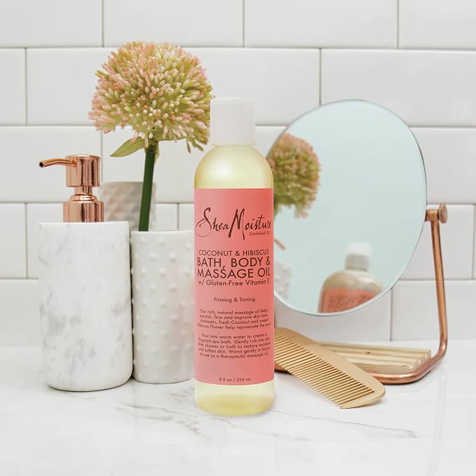 Shea Moisture Coconut & Hibiscus Massage Oil and Body Oil - Image 10