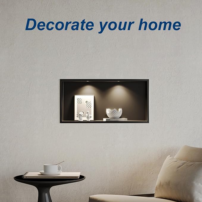 Neodrain Wall Niche with Non-dimmable LED Downlight, Matte Black Stainless - Image 5