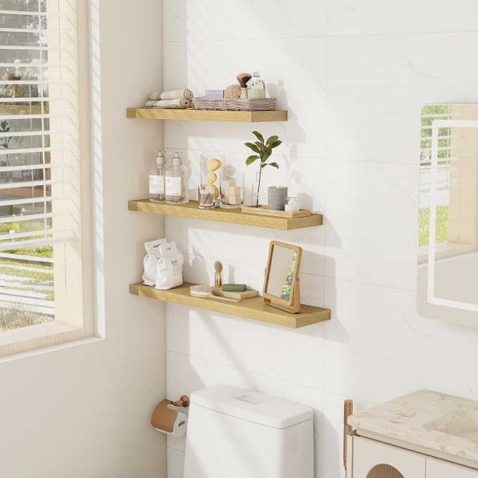 Floating Shelves Wall Shelf 30 Inch Long, Rustic Wood Bathroom Shelves 30 Inch - Image 6