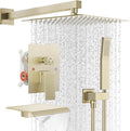 Rain Shower Faucet Set Wall Mounted Rainfall by IUERASD