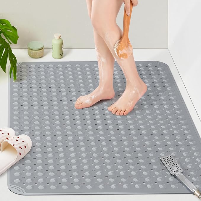 Yolife Extra Large TPE Shower Mat, 47.2" L x 31.5" W Anti Slip Bath Mat by yolife