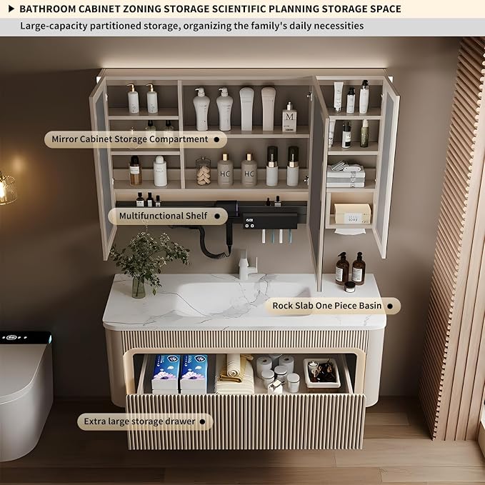 32 inch Bathroom Vanity, Elegant Floating Bathroom Vanity - Image 3