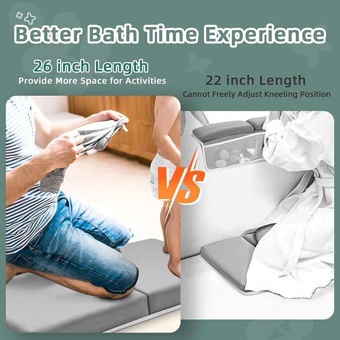 IFNOW Baby Bath Kneeler and Elbow Rest Pad Set- 26'' Extra Long and 2.4'' Thick- - Image 7