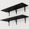 Black Floating Shelves 40"W x 12"D, Deep Wall Shelves by FunMemories