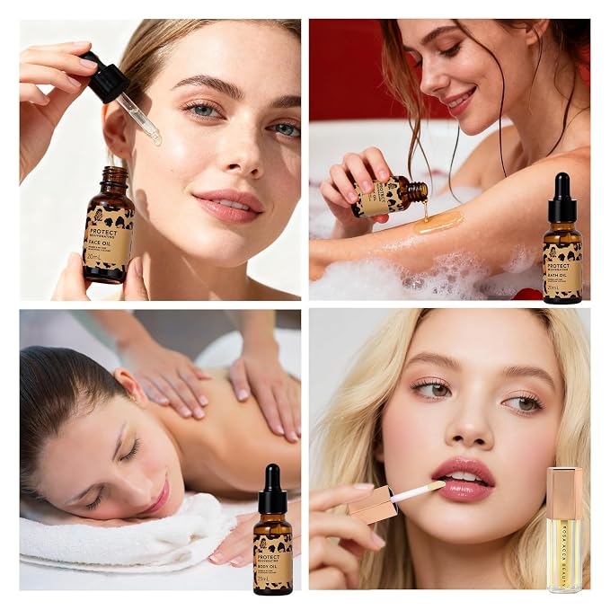 Leopard 32 Pcs Facial Skin Care Set, Spa & Self-Care Gifts, Bath and Body Gifts - Image 3