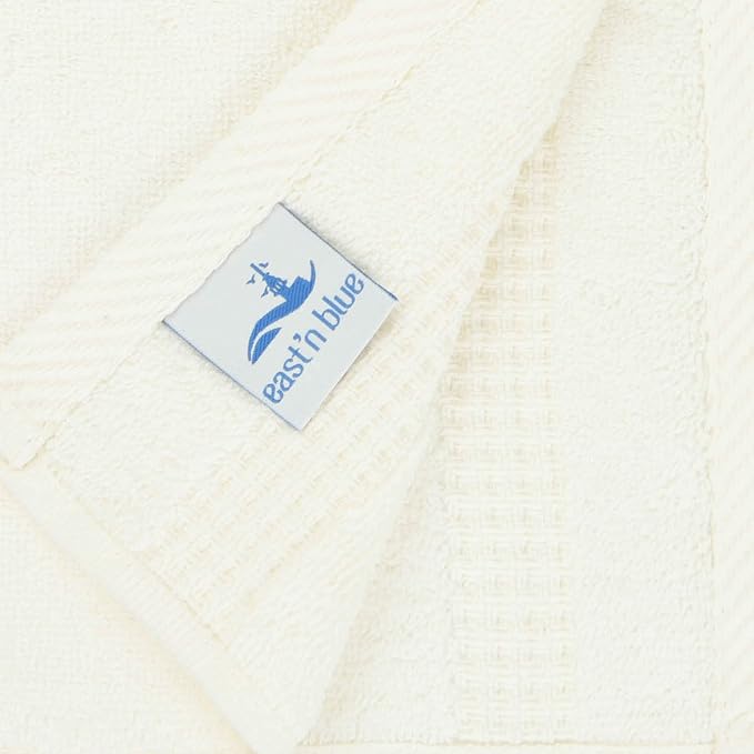 EastNBlue Lara 100% Turkish Cotton Washcloths 4 Pack, Extra Soft & Absorbent - Image 4