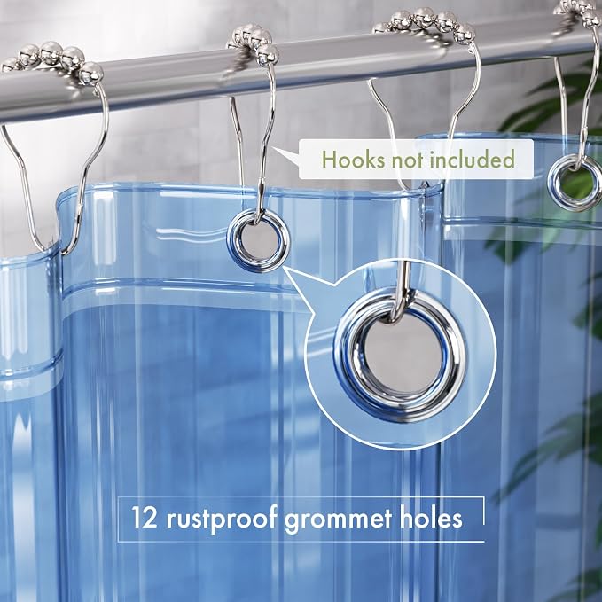 AmazerBath Extra Long Shower Curtain Liner, 72x84 Plastic Shower Curtain Liners - Image 3