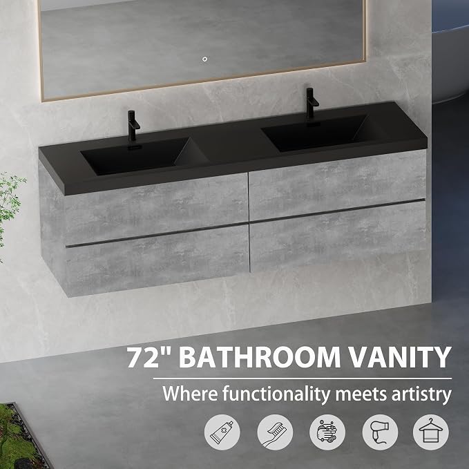 72" Floating Bathroom Vanity - Image 7