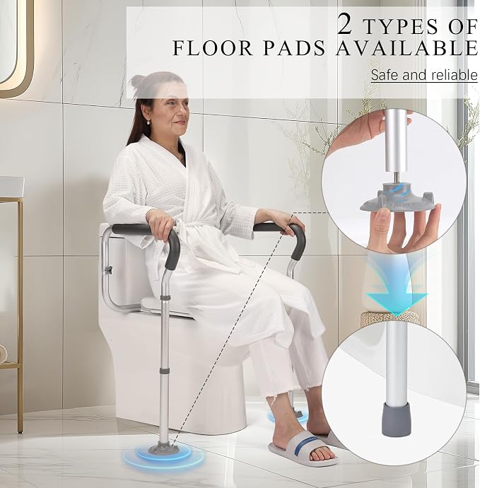 Toilet Safety Rail for Seniors, Toilet Grab Bars for Seniors and Disabled - Image 7