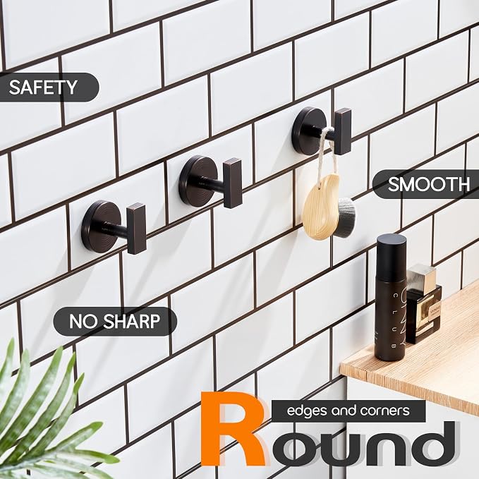 Robe Hook Bath Towel Hooks Stainless Steel Wall Hooks - Image 4