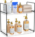 Bathroom Countertop Organizer, 2 Tier Acrylic Tray Vanity Counter Skincare by NPPLUS