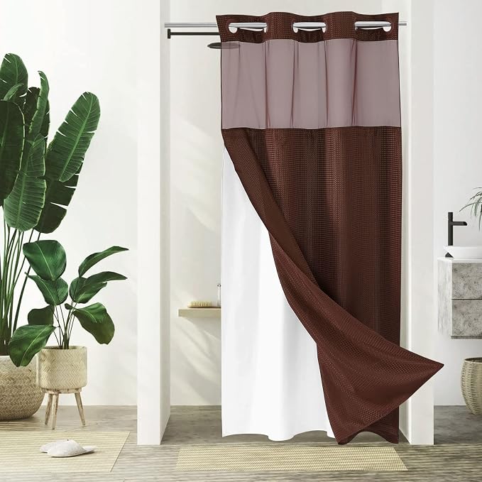 Gibelle Stall Small Shower Curtain 36x74, Waffle Weave Shower Curtain by Gibelle