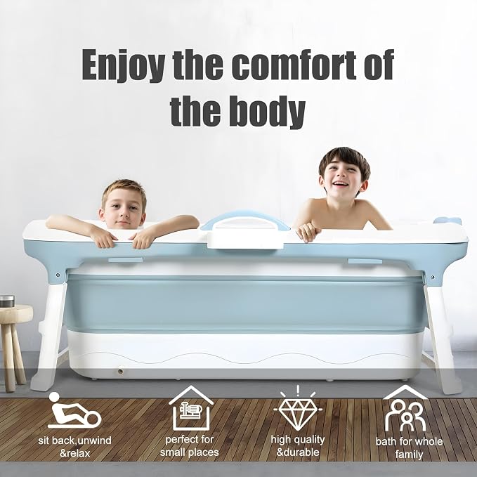 Portable Bathtub for Adult, Large Collapsible Tub, Portable Tub for Adults - Image 5