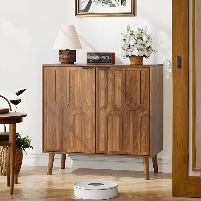 Sideboard Buffet Cabinet with Storage, Farmhouse Shoe Storage Cabinet Entryway - Image 5