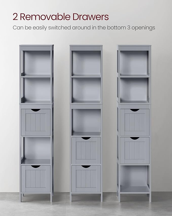 VASAGLE Storage Cabinet, Storage Organizer Rack Stand - Image 4