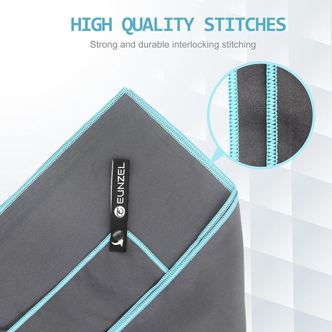 Eunzel 2 Set Quick Dry Camping Towel, Microfiber Travel Towel Super Absorbent - Image 6
