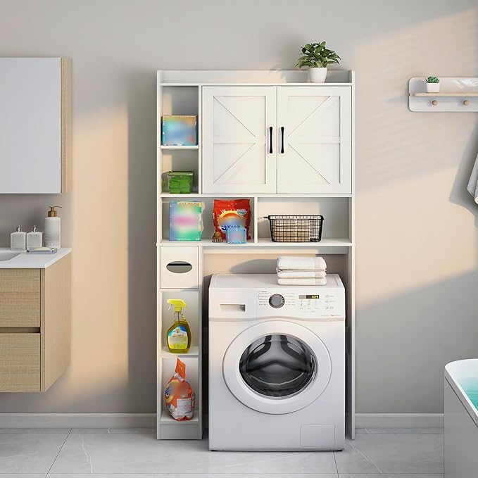 Vabches Over The Toilet Storage Cabinet, Farmhouse Storage Cabinet Over Toilet - Image 5