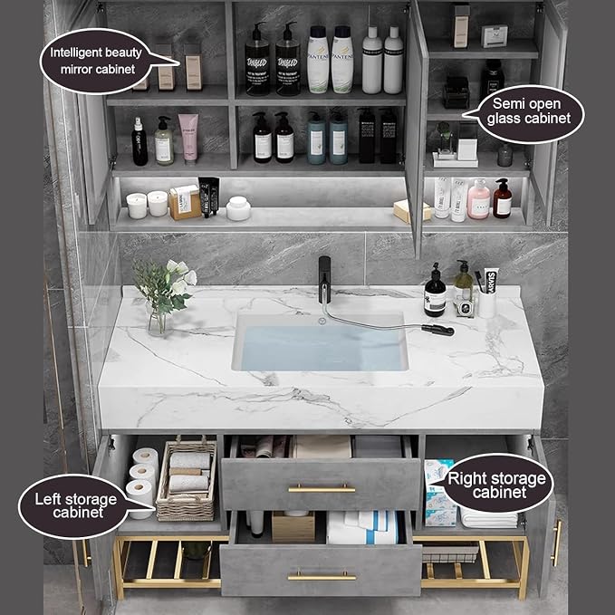 Modern 60IN Bathroom Vanity - Image 4