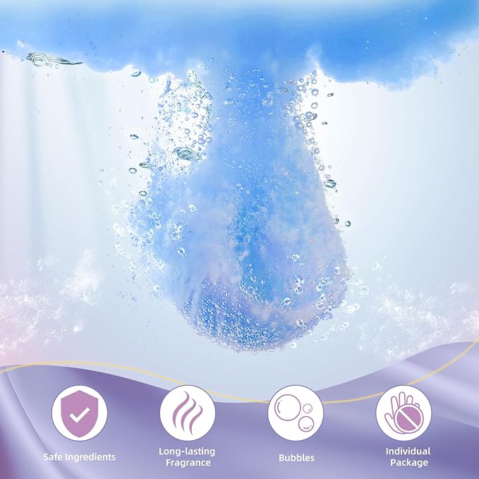 TranquilBliss Bath Bombs for Women, Natural Bubble Bathbombs, Dry Skin - Image 4