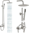 gotonovo Outdoor Shower Fixtures SUS304 Stainless Steel Rain Shower Kit Faucet by HOME
