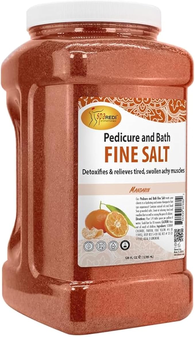 SPA REDI - Detox Foot Soak Pedicure and Bath Fine Salt, 128 Oz - Made by SPAREDI