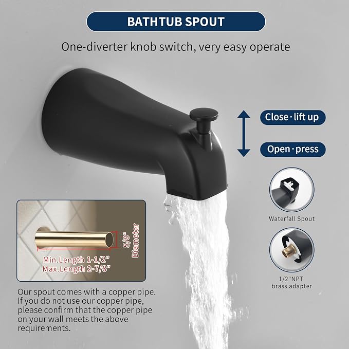 2 Handles Shower Faucet Set - Image 6
